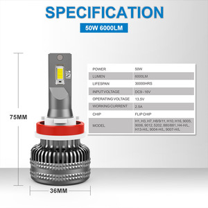 NAOEVO Haute <span class=keywords><strong>Puissance</strong></span> 110W NP Canbus 12V Flip Chip Véhicule 360 Luces Led H4 Hyper Led H1 - Product Image 2