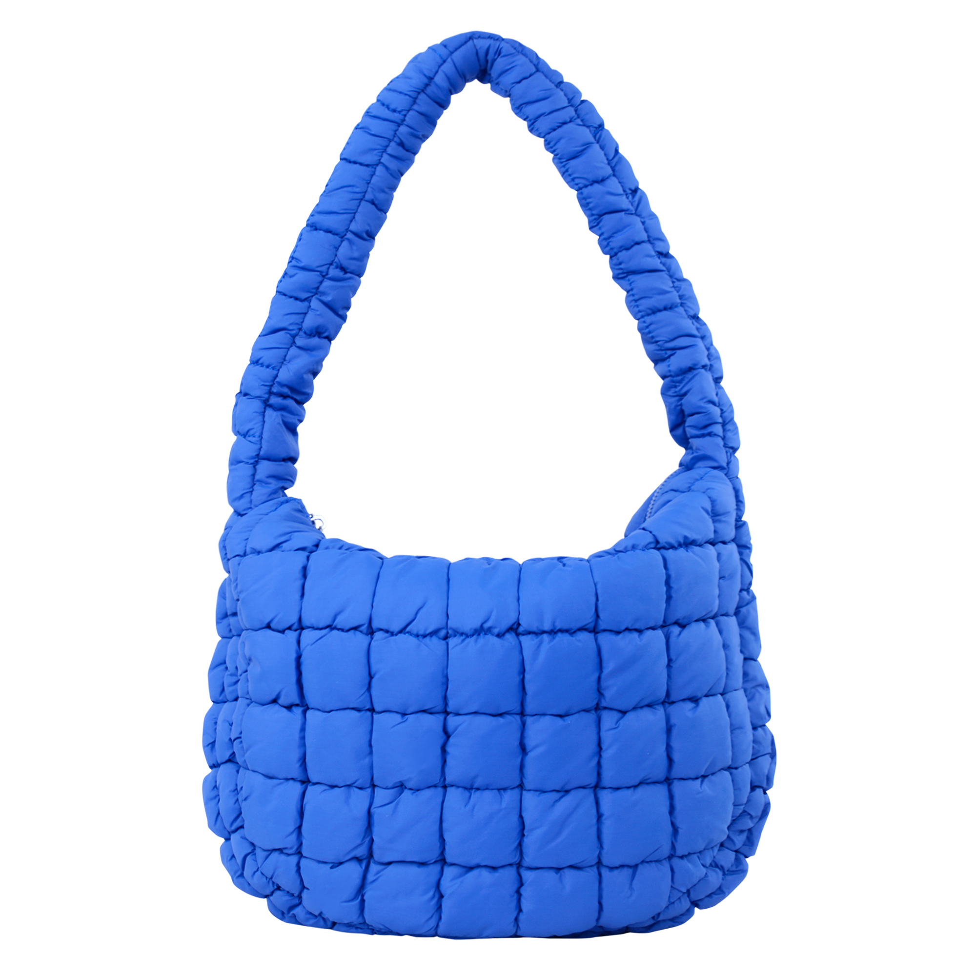 Large Quilted Nylon Waterproof Zipper Closure Tote