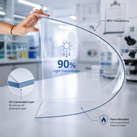 Plaque de polycarbonate solide transparente de 2 mm et 3 mm avec revêtement UV pour serres et couvertures de pépinières agricoles