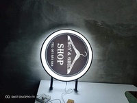 ZZFY Cadre en aluminium extérieur Affichage LED Publicité Lightbox Forme ronde formée sous vide Affiche vierge