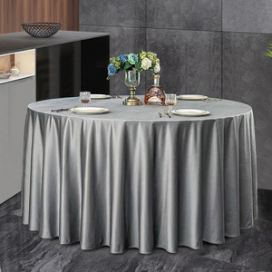 Tovaglia Personalizzata per Hotel e Ristoranti, Tessuto Satinato Spesso in Poliestere per Tavoli Rotondi da Banchetto e Matrimonio - Product Image 2