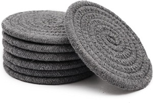 Posavasos Absorbentes de Bambú Hechos a Mano con Patrón de Planta Trenzada, Resistentes al Calor, No Tóxicos y Duraderos para Fiestas - Product Image 4