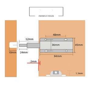 Jinrongda phần cứng cảm ứng từ đẩy mở Báo Chí khóa tủ bếp cửa từ đẩy để mở cửa bắt - Product Image 5