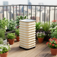 Jardinière roulante TOPSTAR en alliage d'aluminium léger, auto-arrosante, durable et écologique, style ferme moderne, pour jardin domestique