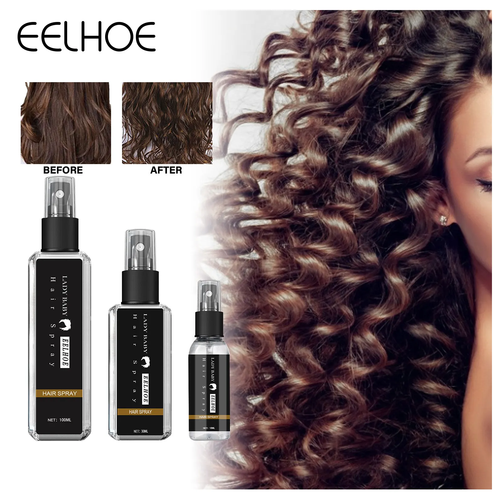 EELHOE Oil Control No-wash Hair Fluffy Spray Dry Shampoo Powder Fix Oily Hair Greasy Hair Voluming Spray Styling Gel