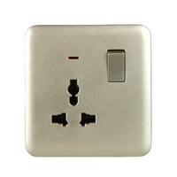 Prise universelle double 13A FM à double interrupteur, standard britannique, avec ports USB-C pour éclairage néon et usage domestique