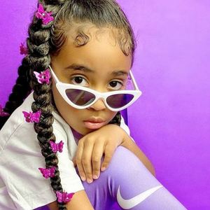 2022 Fashion Cute Girls Children <b>Candy</b> Color Sunglasses Small Frame Cat <b>Eye</b> Sunglasses for Kids - Product Image 2