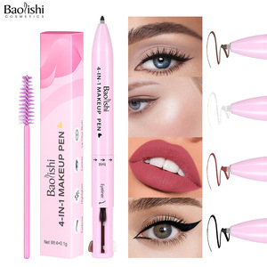 Bestseller 4-in-1 Long Lasting Makeup Pen Custom Labeling Highlighter Lip Liner Eyeliner Cream