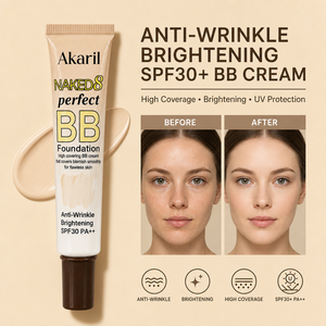 Akaril SPF30 <span class=keywords><strong>BB</strong></span> Cream Fond de Teint Couvrance Impeccable <span class=keywords><strong>Anti</strong></span>-Rides Éclaircissant Éclat Naturel Protection Solaire Maquillage <span class=keywords><strong>Anti</strong></span>-Imperfections - Product Image 3