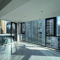 Fenêtres en aluminium avec protection UV, verre vitré, installation de luxe pour villa, qualité supérieure, vente en gros