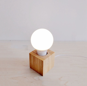 Soporte de luz nocturna Base de luz Tira larga Base personalizada para dormitorio Ranura de madera Bases de latas Enchufe Tornillo Bombilla Sólido con decoración de enchufe - Product Image 6