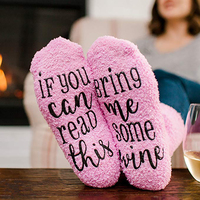HEHE Calcetines Para Mujer Chaussettes Pieds Femmes Chaussettes Vin Fuzzy Avec Cupcake
