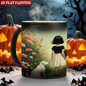 Novelty Mug Frosted Black 11oz <b>Ceramic</b> Heat Sensitive Color Changing <b>Cup</b> - Product Image 6