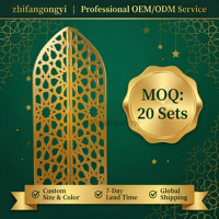 Paravent décoratif islamique personnalisé en or découpé au laser pour décorations de Ramadan et de mariage, cloisons de séparation