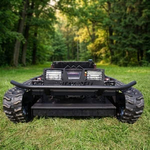 Livraison Gratuite Tondeuse Robotisée à Chenilles en Caoutchouc Agricole Tout-Terrain à <span class=keywords><strong>Essence</strong></span> 22HP CE EPA 800mm avec Télécommande - Product Image 1