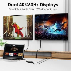 <span class=keywords><strong>Adaptador</strong></span> de Pantalla WAVLINK WL-UG6902H USB-A y USB-C / Tipo-C a Doble HD-MI 4K 60Hz - Product Image 3