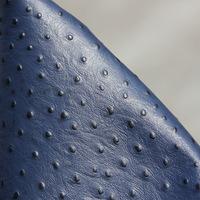 Maßgefertigtes Öko-Leder mit Straußenmuster, robustes, langlebiges, geprägtes Dekorleder für Taschen, Geldbörsen und kleine Lederwaren