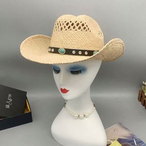 2023 Hot Selling Wholesale Brand Name Sombrero Cowboy Western <b>Straw</b> Cowboy <b>Hat</b> - Product Image 3