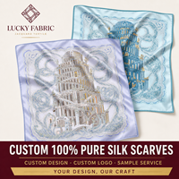 Écharpe en Soie Véritable de Créateur 53x53cm Carrée en Chiffon Double Face Motif Paisley pour Femme, Cadeau d'Entreprise, Service de Branding, Design Personnalisé