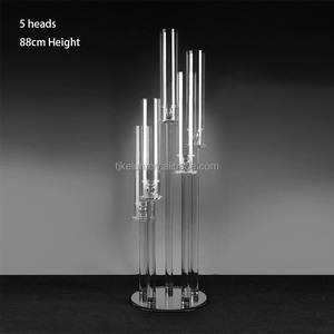 Candélabre en verre GJ-CH01-10, centre de table pour mariage, décoration d'événements de mariage, hauteur 150 cm - Product Image 6