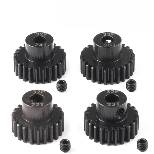 32P 5mm Pinion Gear 11T-27T Hardened Metal Pinion Motor Gear Set for RC Buggy Car Monster Truck Parts