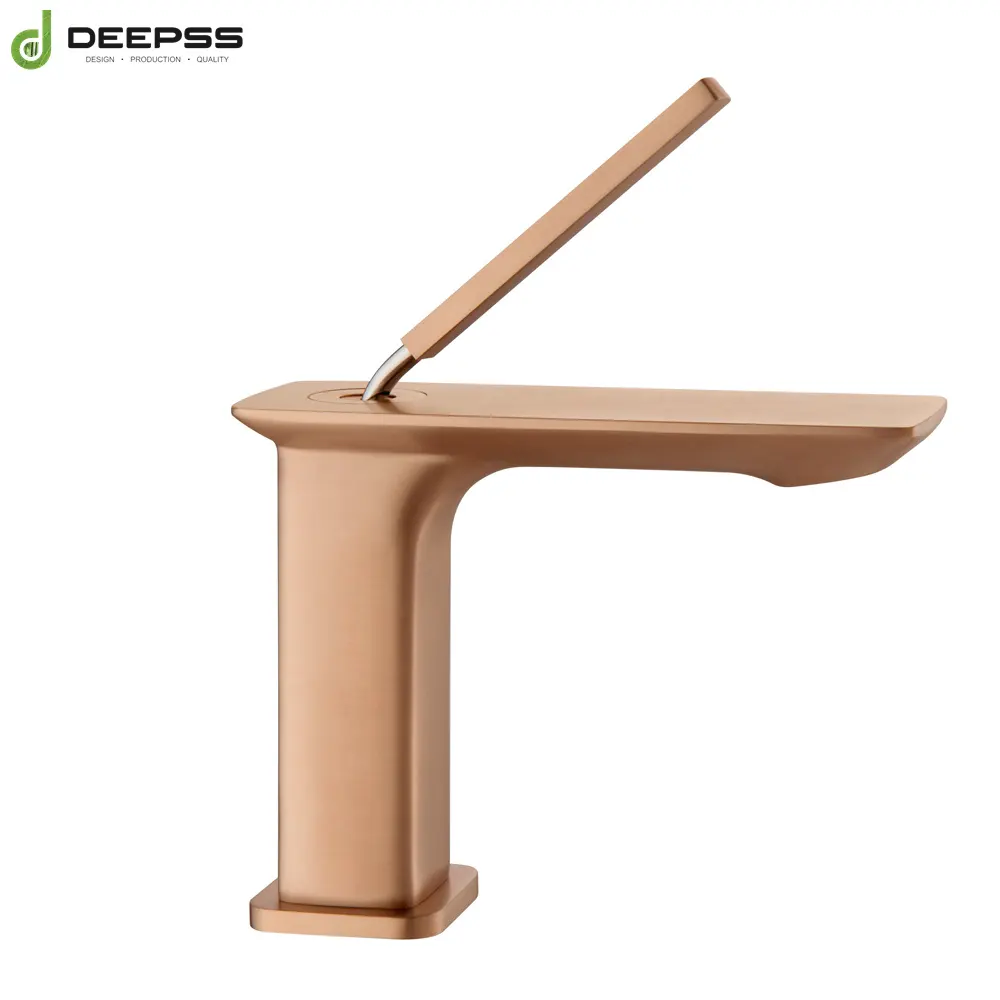 Deepss Cheap Gold Color Water Fall Taps Bathroom Faucet Wash Hand Basin Tap