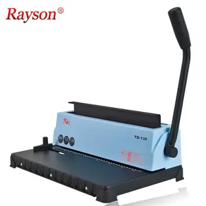 โรงงานเครื่องเข้าเล่มลวด Rayson TD-130 หนังสือปฏิทินลวดคู่เครื่องเข้าเล่มเกลียว