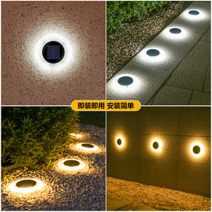 ไฟ LED พลังงานแสงอาทิตย์แบบฝังพื้นกลางแจ้ง กันน้ำ สำหรับสวน ลานบ้าน ติดผนัง ติดพื้น พร้อมเซ็นเซอร์ตรวจจับแสง อายุการใช้งาน 50000 ชั่วโมง - Product Image 5