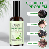 Huile capillaire personnalisée biologique à base de romarin et de menthe, essences végétales, hydratante, anti-casse, réparatrice, anti-frisottis, contrôle de l'huile, stimulant la croissance des cheveux
