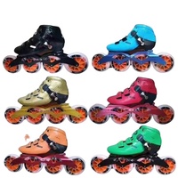 Patins à roulettes de vitesse professionnels à roues de 90 mm/100 mm/110 mm/125 mm, roues à rebond élevé, double dureté, patins à roulettes en ligne