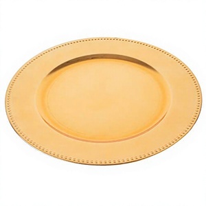 Assiettes rondes en plastique écologiques jaunes, durables pour la restauration et les mariages, ZF Global Export - Product Image 2