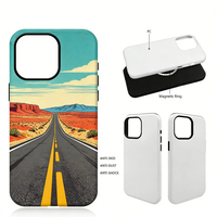 Vente en gros d'usine, coque de téléphone portable magnétique 2 en 1 de luxe à sublimation 3D, vierge, pour les vendeurs de coques de téléphone personnalisées en ligne