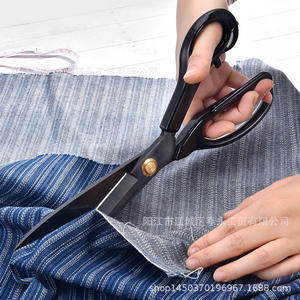 Ciseaux de tailleur en acier au carbone Yangjiang, 10-11 pouces, lame noire, outils de couture et de découpe pour la confection de vêtements - Product Image 2