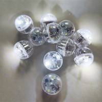 Lampe tactile LED blanche de 2,1 cm à clignotement lent et vibration, en forme de boule, 10 secondes