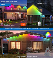 Luz de Punto LED RGBIC para Exteriores Impermeable IP65 de PVC con Ritmo Musical para Nochebuena e Iluminación de Paisajes, Luces de Navidad RGB Permanentes