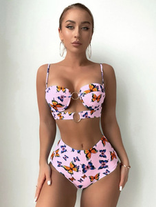 Nouvelle collection été 2024 : Maillot de bain imprimé sexy pour femme, bikini taille haute push-up, dos nu évidé, idéal pour la plage - Product Image 4