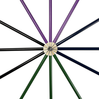 Ensemble de crayons ronds en bois violet personnalisés avec gomme intégrée pour bureau et école, certifiés EN71 ISO, vente en gros directe usine