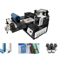 Flatbed dan Roll untuk Roll dan Rotary 3 in 1 A3 A2 resmi I3200 AB Film Label stiker pena telepon akrilik pencetakan UV DTF Printer
