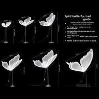Décoration d'événements de mariage : Grand papillon lumineux LED pour allée, centre de table géant lumineux en forme de papillon suspendu pour mariage