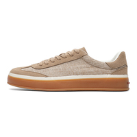 Sneakers plates en lin confortables et populaires pour hommes, chaussures de marche streetwear pour toutes les saisons