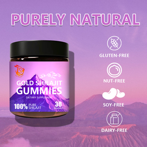 Gummies de Shilajit de l'Himalaya Or les plus vendues avec Cholestérol, Sodium et Fibres Alimentaires pour Optimiser la Fonction Cérébrale - Product Image 4