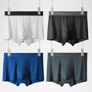 Boxer d'été taille moyenne pour hommes, tissu tricoté respirant et confortable de qualité, shorts pour jeunes de grande taille 5XL, slips personnalisés, boxers - Product Image 4