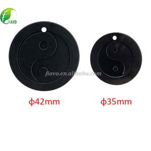 Collier <span class=keywords><strong>Yin</strong></span>&Yang en pierre volcanique de Tai Chi, petite taille, noir - Product Image 5