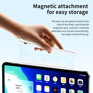 ปากกาสไตลัสแม่เหล็กแบบแอคทีฟ M4 ปี 2025 สีขาว อลูมิเนียมอัลลอย ชาร์จผ่านพอร์ต Type-C หัวเปลี่ยนได้ สำหรับ iPad Pro Air Mini รองรับการเอียง - Product Image 6