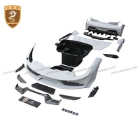 Demi-fibre de carbone PST Style voiture pare-chocs assemblage jupes latérales aileron arrière capot moteur Bodykit pour Ferrar 488 GTB Spider Body Kit