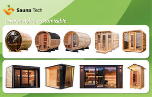 Sauna de madera al aire libre de Venta caliente Sauna de Material de cedro rojo sólido para uso de bienestar en el jardín - Product Image 3