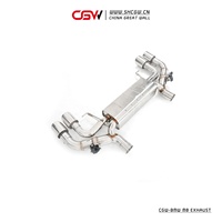 Silencieux d'échappement performant en acier inoxydable 304 ou titane avec son ronronnant pour BMW F91 F92 F93 M8 4.4T Catback avec valves