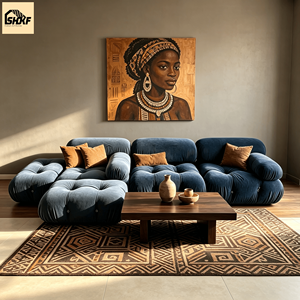 OKF Modular Fabric Sofa Set Customizable Sectional Sofa Tufted Cushion Modules with Ottomans <strong>for</strong> Villa Hotel Living Room - Product Image 3