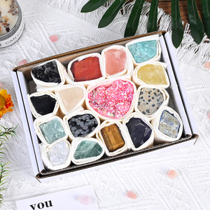 Wholesale Spirit Natural Angel Aura Heart Crystal Healing Stones Gemstone Raw Stone Specimen Gift <b>Box</b> for Gift - Product Image 1