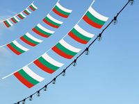 Guirlande de drapeaux nationaux bulgares en polyester, résistante aux intempéries, pour bars, écoles et fêtes – Vente en gros